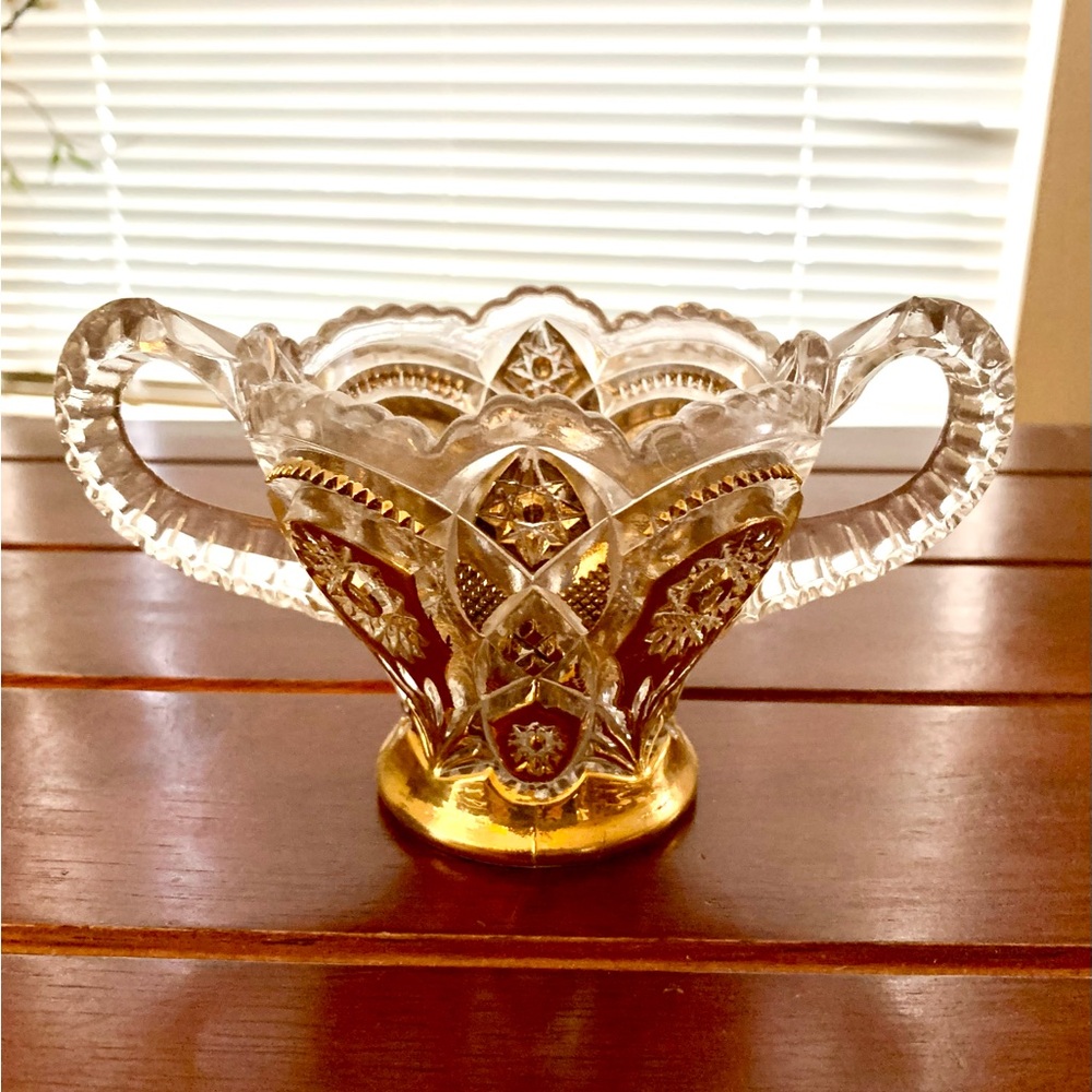 Vintage EAPG 'Fashion gold (Decor)' Sugar Bowl by Imperial Glass - Ohio